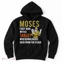 Funny Jewish Passover Moses Tablet Data Cloud Computing Hoodie thumb 0