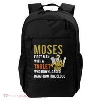Funny Jewish Passover Moses Tablet Data Cloud Computing Backpack thumb 0