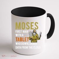 Funny Jewish Passover Moses Tablet Data Cloud Computing Coffee Mug thumb 1
