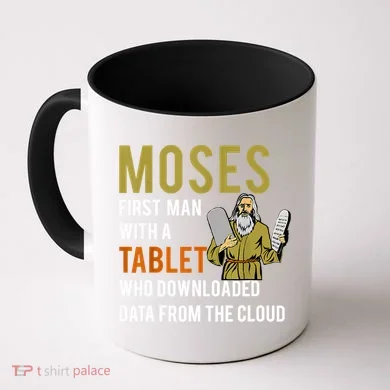 Funny Jewish Passover Moses Tablet Data Cloud Computing Coffee Mug