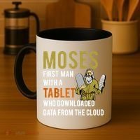 Funny Jewish Passover Moses Tablet Data Cloud Computing Coffee Mug thumb 4