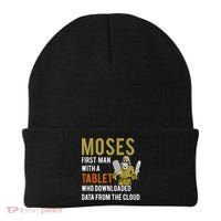 Funny Jewish Passover Moses Tablet Data Cloud Computing Beanie thumb 0