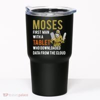 Funny Jewish Passover Moses Tablet Data Cloud Computing Tumbler thumb 0