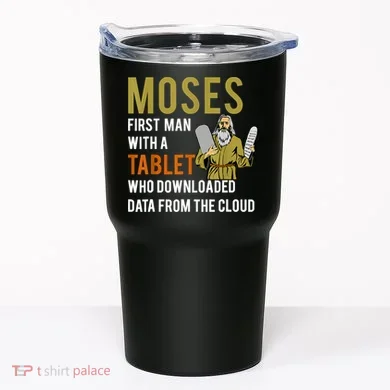Funny Jewish Passover Moses Tablet Data Cloud Computing Tumbler