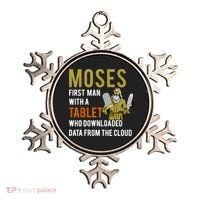 Funny Jewish Passover Moses Tablet Data Cloud Computing Ornament thumb 0