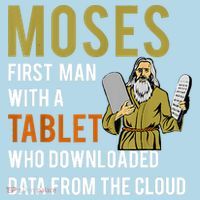 Funny Jewish Passover Moses Tablet Data Cloud Computing Toddler T-Shirt thumb 4