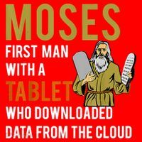 Funny Jewish Passover Moses Tablet Data Cloud Computing Santa Hat thumb 1