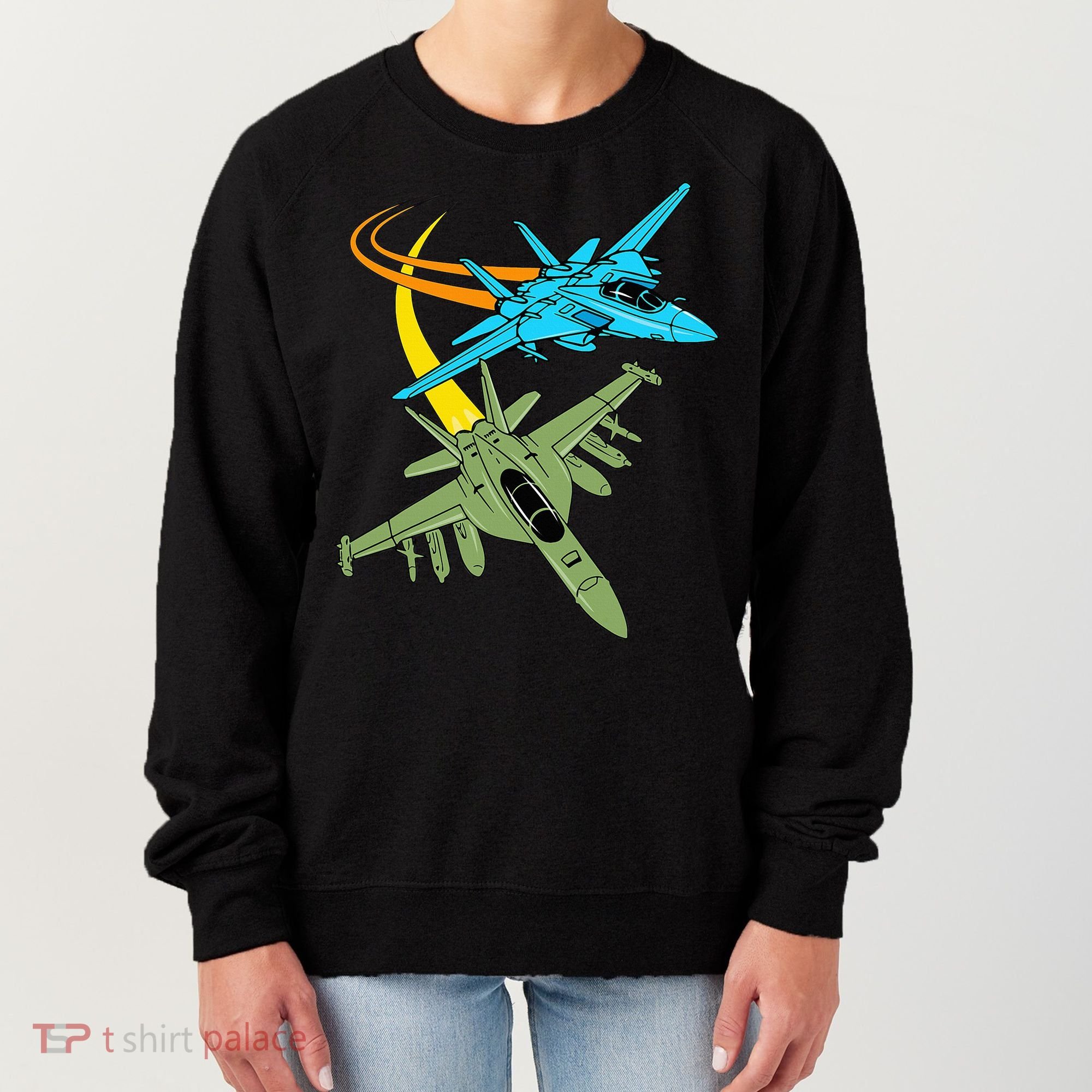Fighter Jet Plane Future Pilot Aviation Airplanes Aircraft Women's Sweatshirt