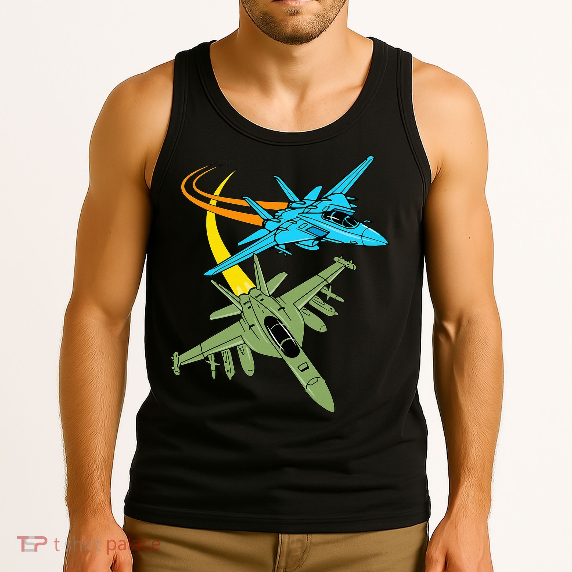 Fighter Jet Plane Future Pilot Aviation Airplanes Aircraft Tank Top