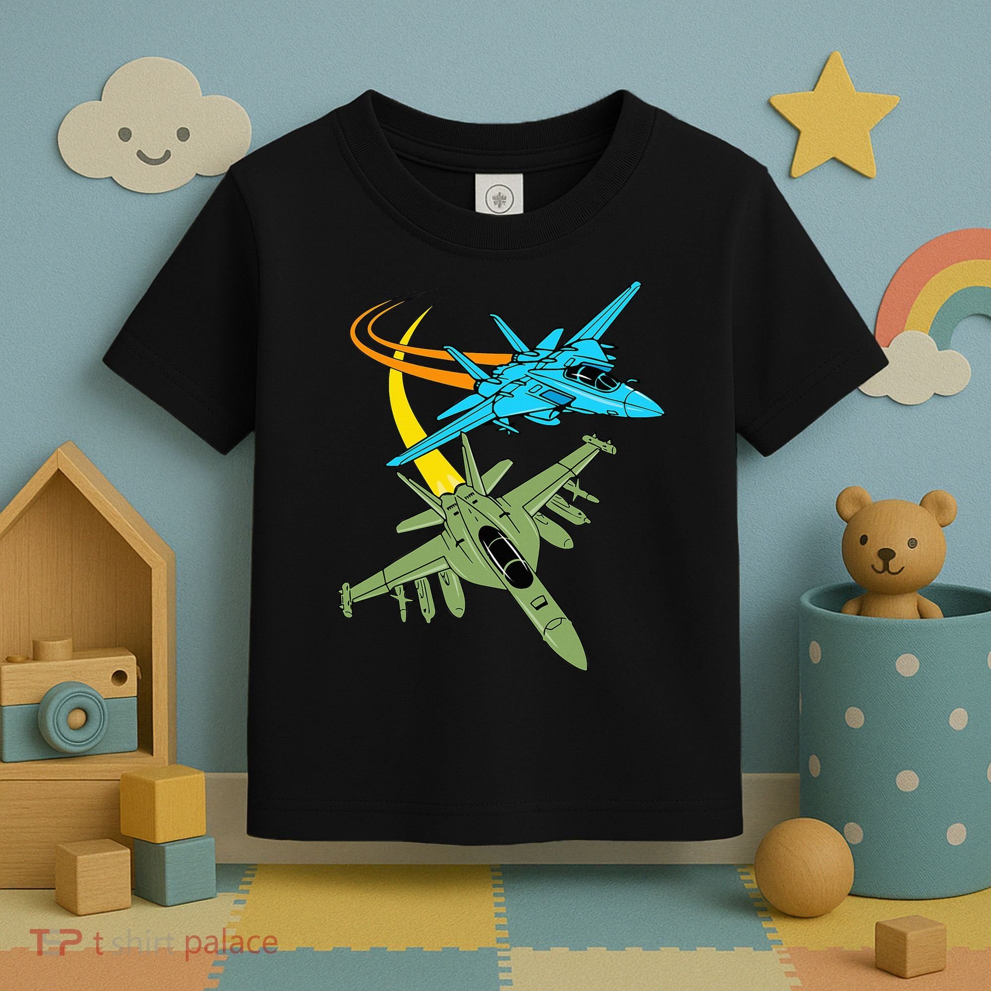 Fighter Jet Plane Future Pilot Aviation Airplanes Aircraft Toddler T-Shirt