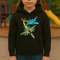 Fighter Jet Plane Future Pilot Aviation Airplanes Aircraft Kids Hoodie thumb 3