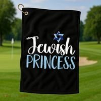 Funny Jewish Princess  Golf Towel thumb 1