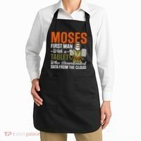 Funny Jewish Passover Moses Tablet Data Cloud Computing Pun Apron thumb 2