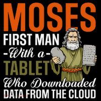 Funny Jewish Passover Moses Tablet Data Cloud Computing Pun Backpack thumb 2