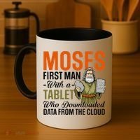 Funny Jewish Passover Moses Tablet Data Cloud Computing Pun Coffee Mug thumb 4