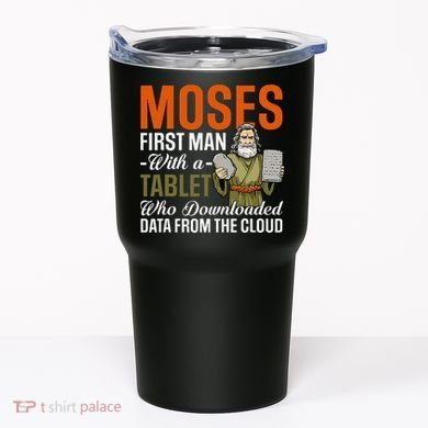 Funny Jewish Passover Moses Tablet Data Cloud Computing Pun Tumbler