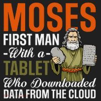 Funny Jewish Passover Moses Tablet Data Cloud Computing Pun Hat thumb 2
