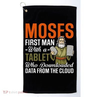 Funny Jewish Passover Moses Tablet Data Cloud Computing Pun Golf Towel