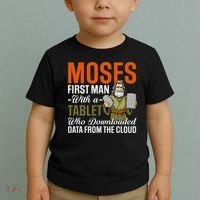 Funny Jewish Passover Moses Tablet Data Cloud Computing Pun Toddler T-Shirt thumb 2