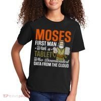Funny Jewish Passover Moses Tablet Data Cloud Computing Pun Kids T-Shirt thumb 2