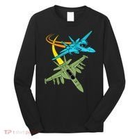 Fighter Jet Plane Future Pilot Aviation Airplanes Aircraft Long Sleeve Shirt thumb 0