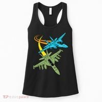 Fighter Jet Plane Future Pilot Aviation Airplanes Aircraft Women's Tank Top thumb 0
