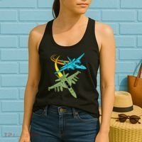 Fighter Jet Plane Future Pilot Aviation Airplanes Aircraft Women's Tank Top thumb 2