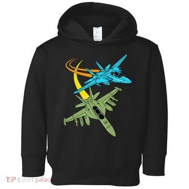 Fighter Jet Plane Future Pilot Aviation Airplanes Aircraft Toddler Hoodie