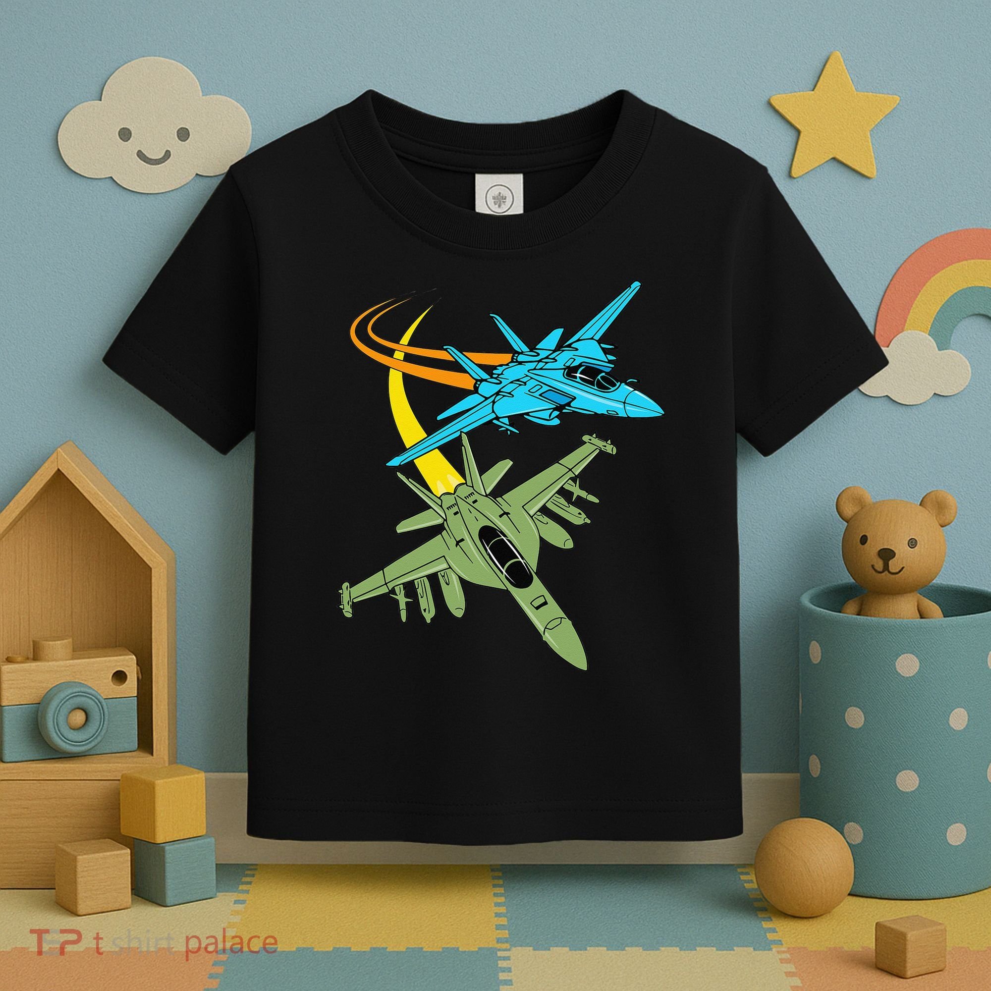 Fighter Jet Plane Future Pilot Aviation Airplanes Aircraft Toddler T-Shirt
