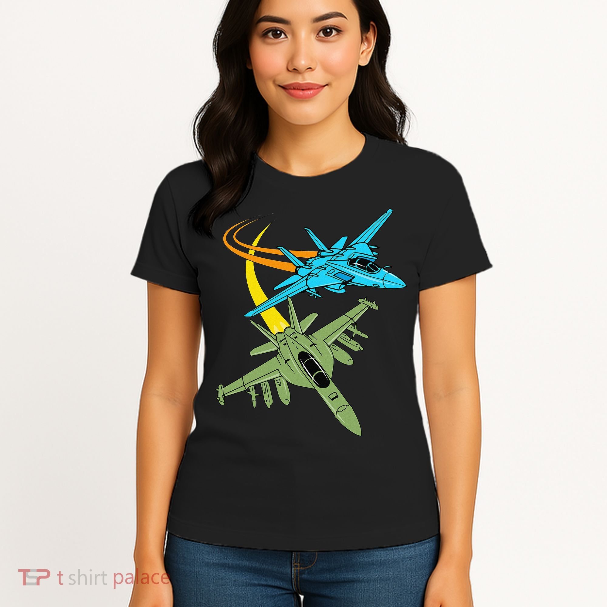 Fighter Jet Plane Future Pilot Aviation Airplanes Aircraft Women's T-Shirt
