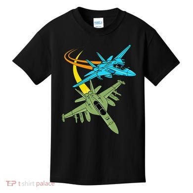 Fighter Jet Plane Future Pilot Aviation Airplanes Aircraft Kids T-Shirt