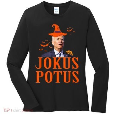 Funny Jokus Potus Halloween Biden Apparel Women's Long Sleeve Shirt