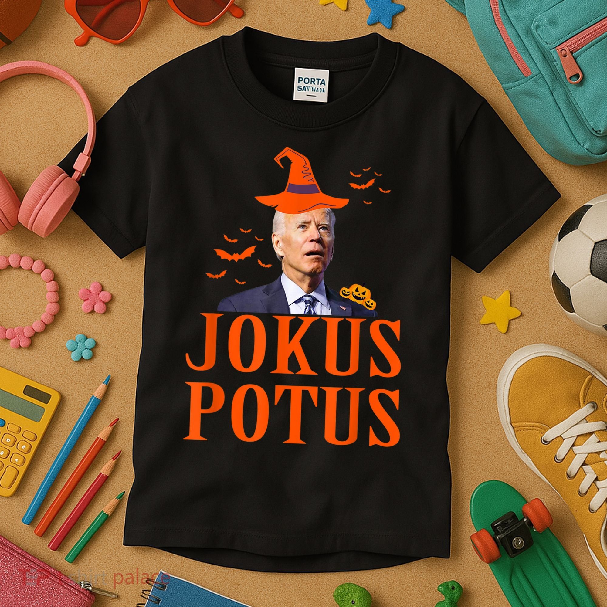 Funny Jokus Potus Halloween Biden Apparel Kids T-Shirt