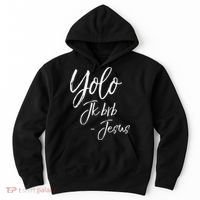Funny Jesus Resurrection Quote Easter Yolo JK BRB Jesus Hoodie thumb 0