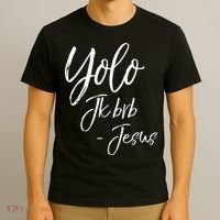 Funny Jesus Resurrection Quote Easter Yolo JK BRB Jesus T-Shirt thumb 3