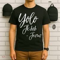 Funny Jesus Resurrection Quote Easter Yolo JK BRB Jesus T-Shirt thumb 6