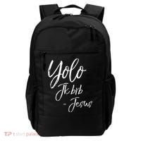 Funny Jesus Resurrection Quote Easter Yolo JK BRB Jesus Backpack thumb 0