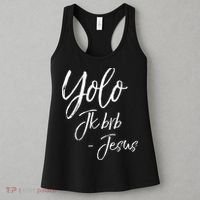 Funny Jesus Resurrection Quote Easter Yolo JK BRB Jesus Women's Tank Top thumb 3