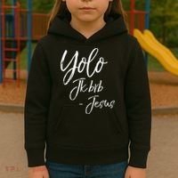 Funny Jesus Resurrection Quote Easter Yolo JK BRB Jesus Kids Hoodie thumb 3