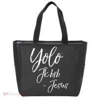 Funny Jesus Resurrection Quote Easter Yolo JK BRB Jesus Tote Bag thumb 0