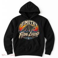 Funny Jimothy Raccoon Seattle Feral Legend Hoodie thumb 0