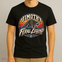 Funny Jimothy Raccoon Seattle Feral Legend T-Shirt thumb 3