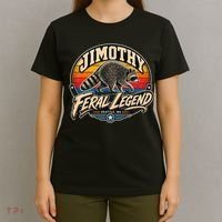 Funny Jimothy Raccoon Seattle Feral Legend T-Shirt thumb 4