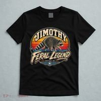Funny Jimothy Raccoon Seattle Feral Legend T-Shirt thumb 5