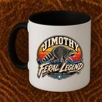 Funny Jimothy Raccoon Seattle Feral Legend Coffee Mug thumb 2