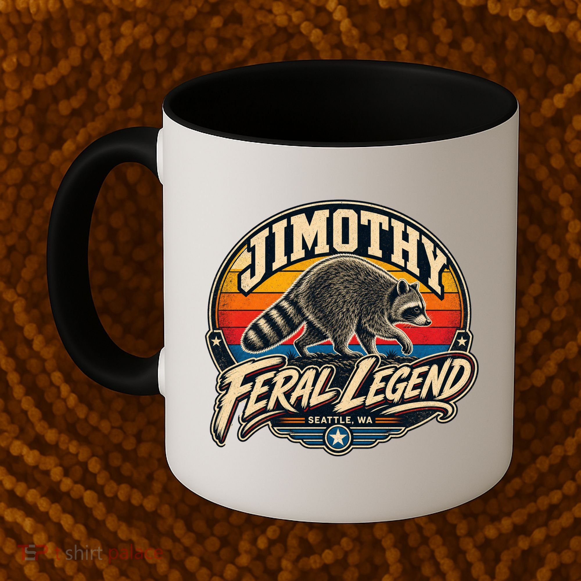 Funny Jimothy Raccoon Seattle Feral Legend Coffee Mug