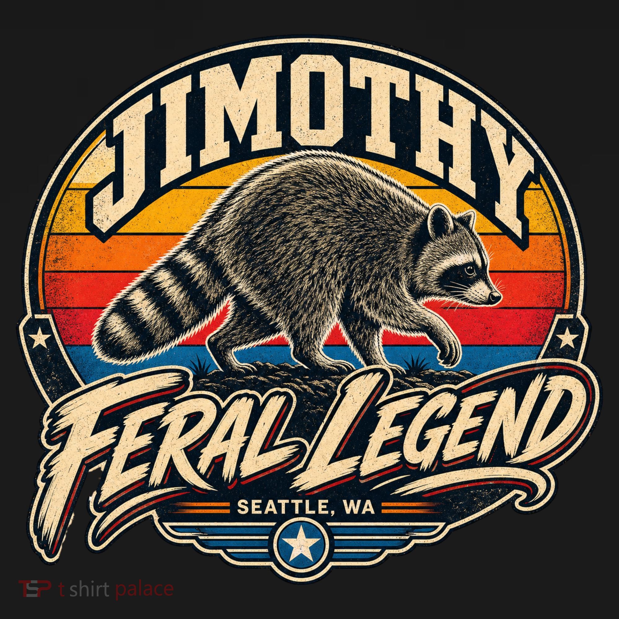 Funny Jimothy Raccoon Seattle Feral Legend Coaster