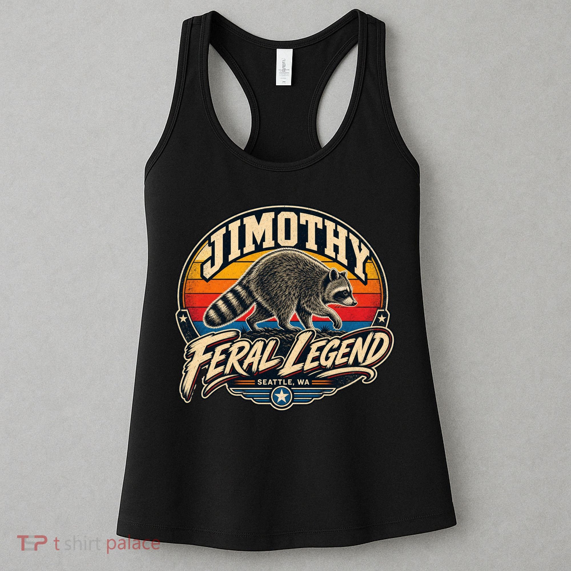Funny Jimothy Raccoon Seattle Feral Legend Women's Tank Top