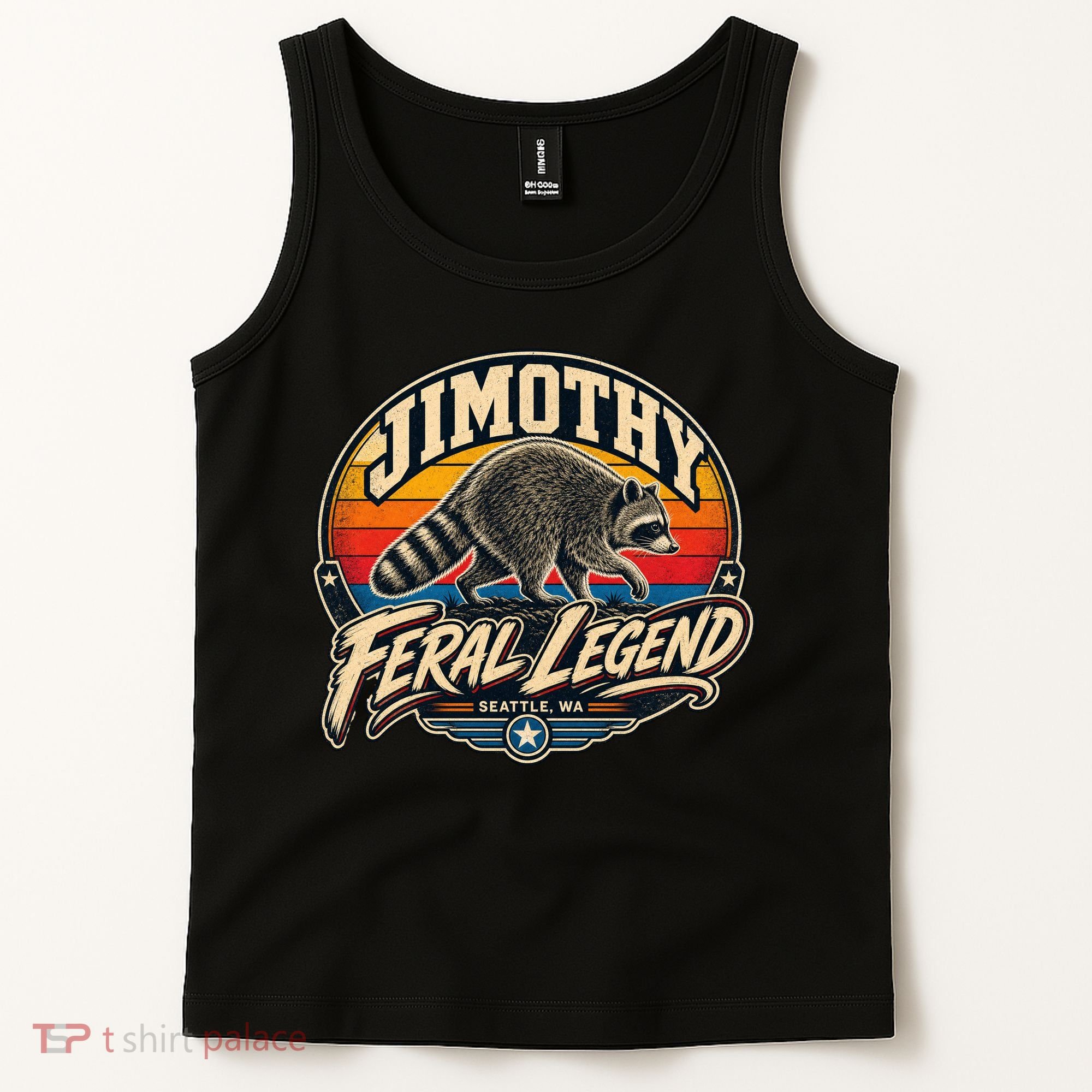 Funny Jimothy Raccoon Seattle Feral Legend Tank Top