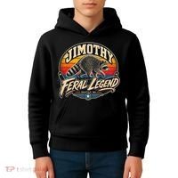 Funny Jimothy Raccoon Seattle Feral Legend Kids Hoodie thumb 4